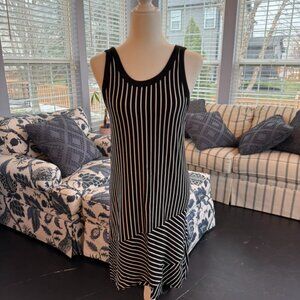 CAbi Wink Dress, Black & White Striped, S